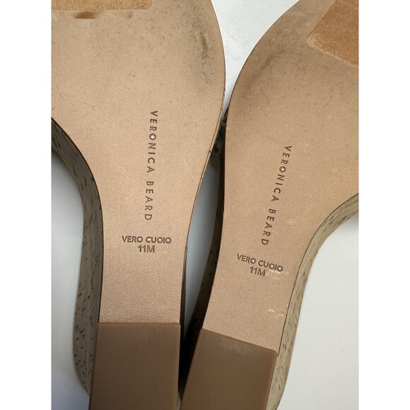 Veronica Beard Dali Raffia Wedge Sandals In Snow Multi Sz 11 - Picture 9 of 9